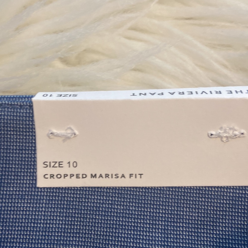 LOFT Riviera Cropped Pants in Blue size 10 brand new inseam 26” waist 34” - Picture 8 of 12